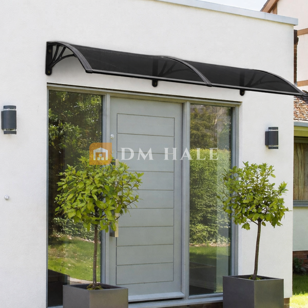Навес за Врата/Прозорец 120х240см, Черно-Тъмно Сиво