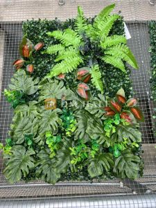 Декоративен панел,  горски микс зелени листа I 60х40 см