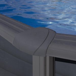 KEA Сглобяем басейн имитация графит кръг 460x120 см с пясъчен филтър