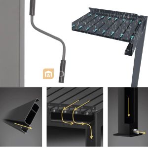 Алуминиева пергола SOLE TERRA 3х3 м 